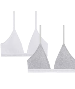 Pack of 2 teen triangle bras;