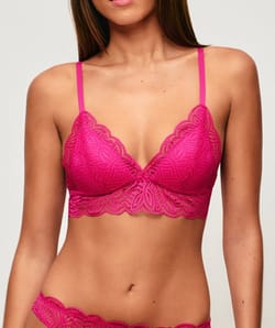 Soutien-gorge triangle push-up en dentelle;