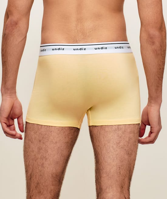 Boxer en coton jaune;