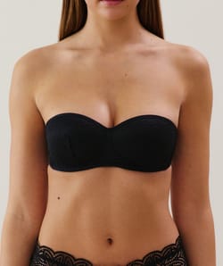 Soutien-gorge bandeau en dentelle;