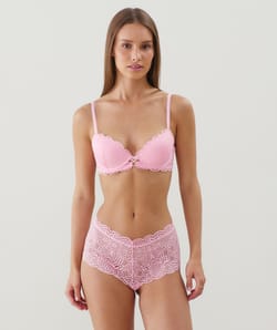 Sujetador push-up de encaje;