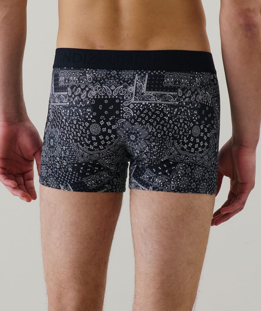 Cotton boxer shorts with pattern;