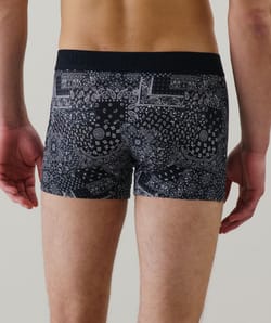 Cotton boxer shorts with pattern;