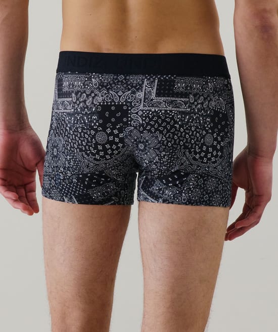 Cotton boxer shorts with pattern;
