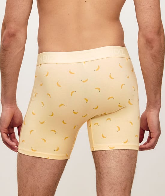 Boxer en coton avec imprim&eacute; bananes;