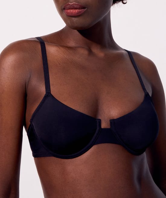 Microfiber balconette bra;