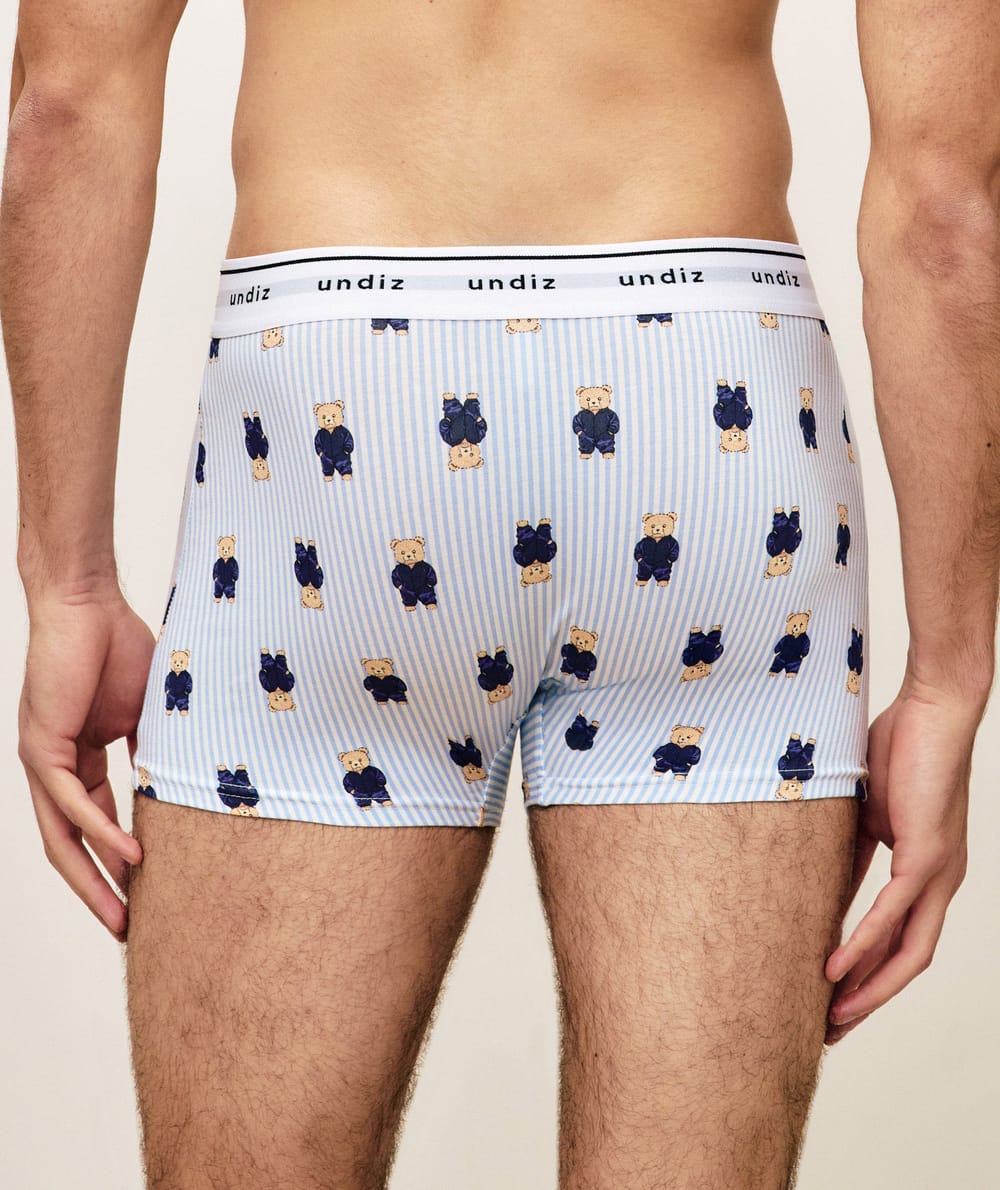 Boxer shorts with teddy bear pattern;