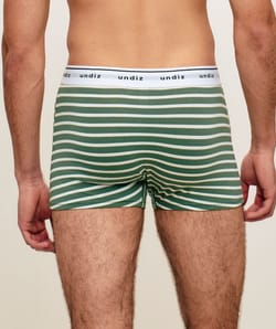 Boxer en coton &agrave; rayures;