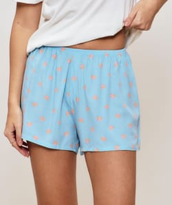 Shorts with croissant pattern;