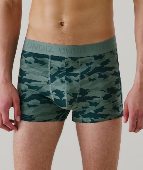 Military print boxer shorts;