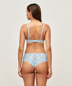 Soutien-gorge push-up en dentelle florale;