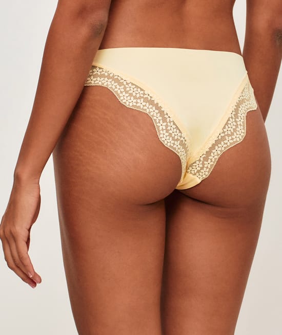 Microfiber and lace panties;