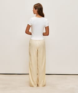 Pantalon en coton popeline;
