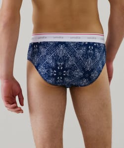 Slip de algodón estampado;