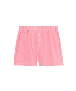 Striped boxer shorts;