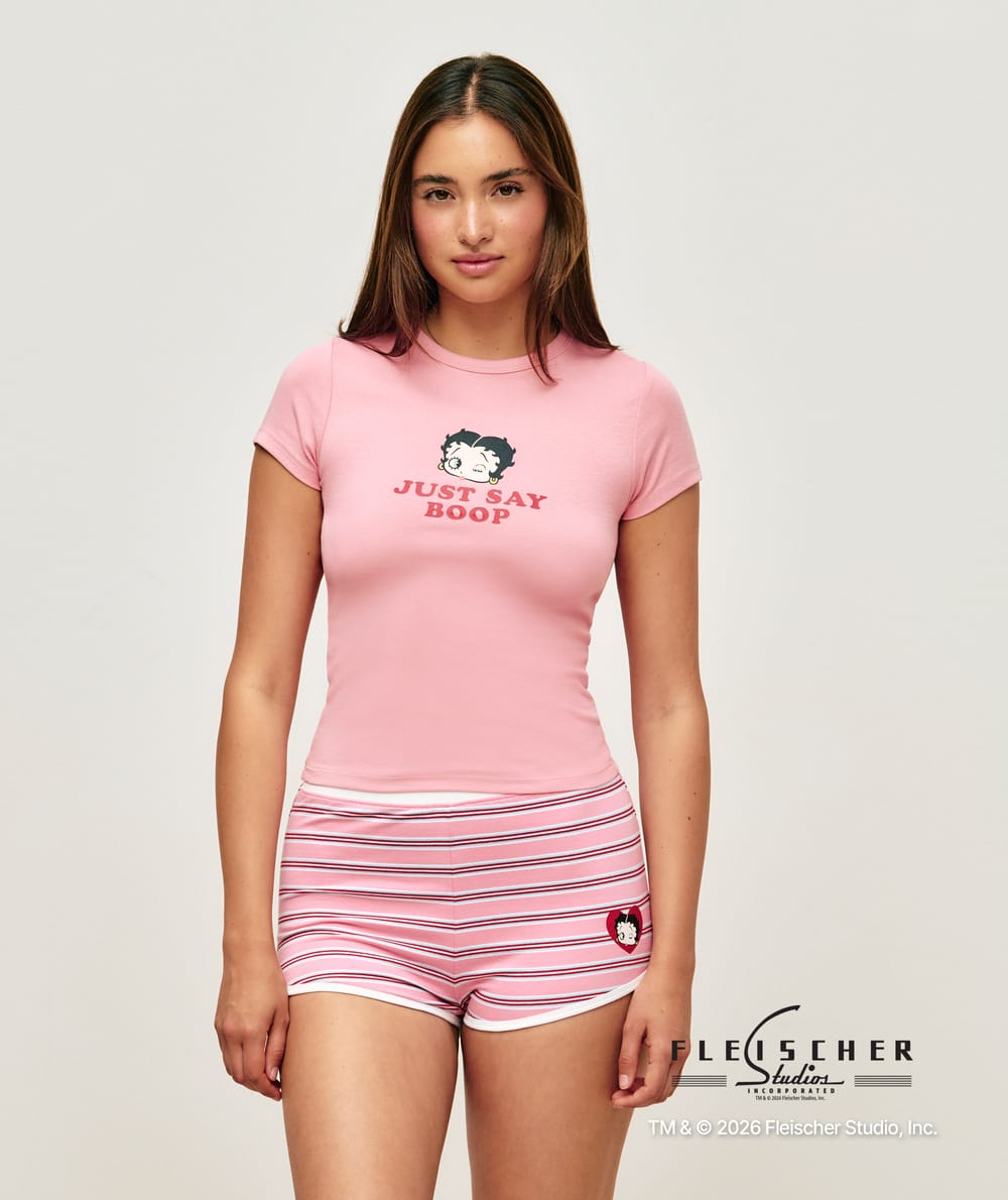 Betty Boop jersey crop top;