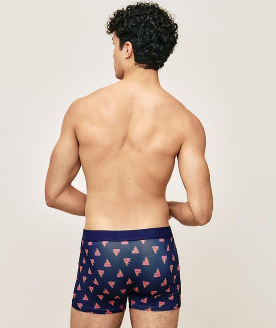 Microfibre boxer shorts with fancy patterns;