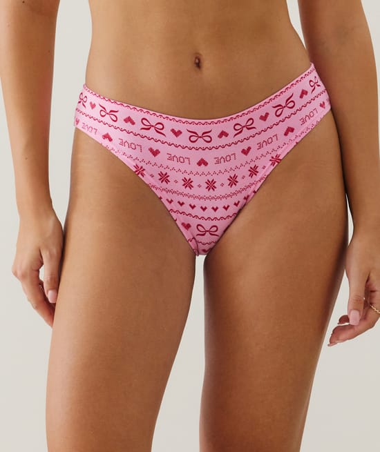 Pack of 3 patterned cotton knickers;