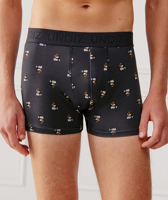 Patterned microfibre boxer shorts;