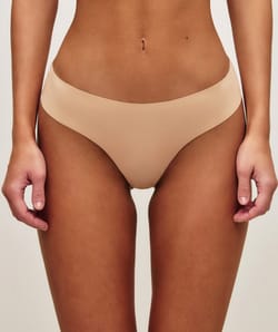 Microfiber and lace tanga;