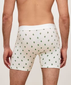 Boxer en coton avec imprim&eacute; cactus;