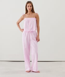 Katoenen broek met strepen;
