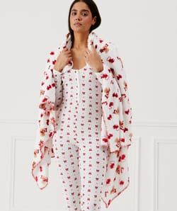 Plaid polaire &agrave; motifs;