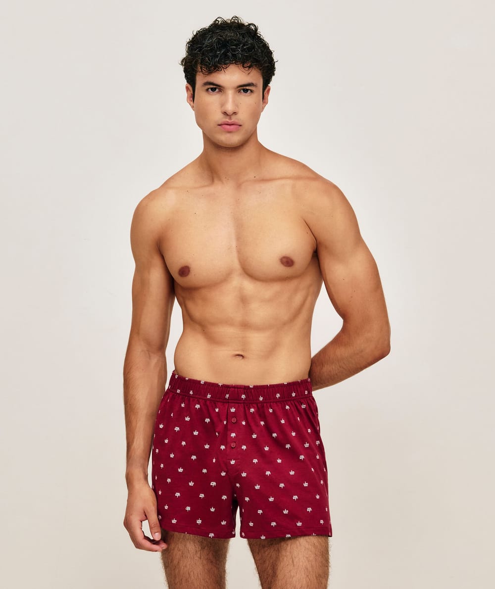I Love You printed jersey boxer shorts;