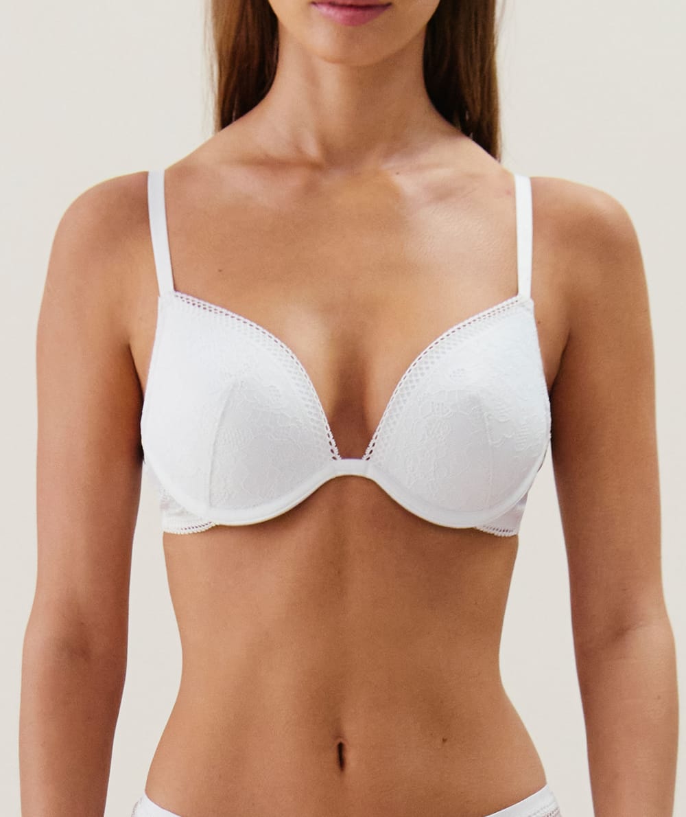 Sujetador push-up de encaje;