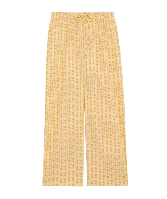 Rechte broek met motief;