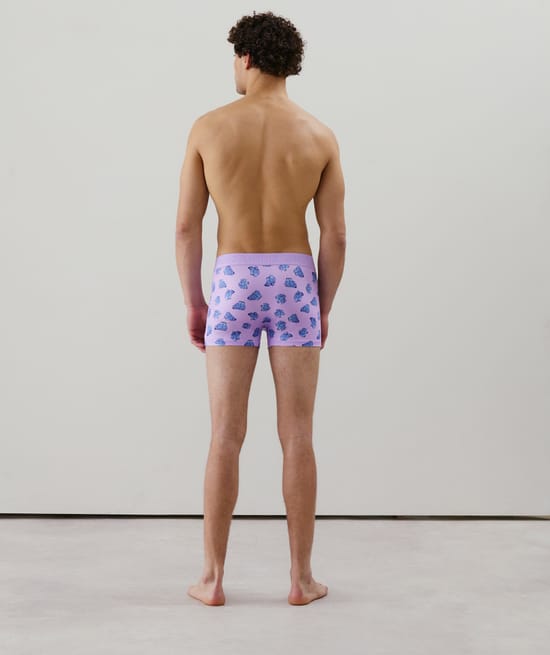 Cotton boxer shorts with pattern;
