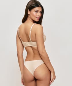 Thong with embroidery;