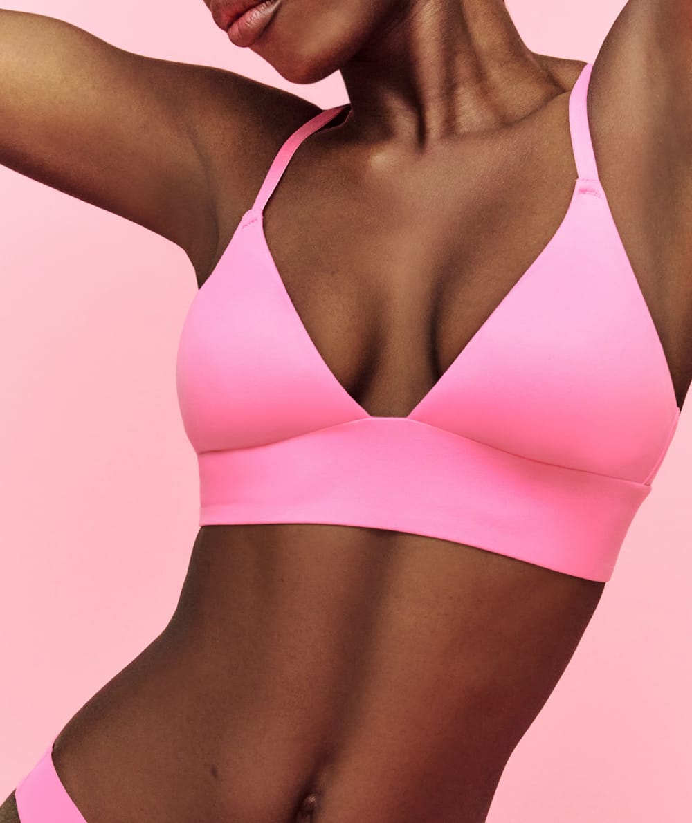 Soutien-gorge triangle en microfibre;