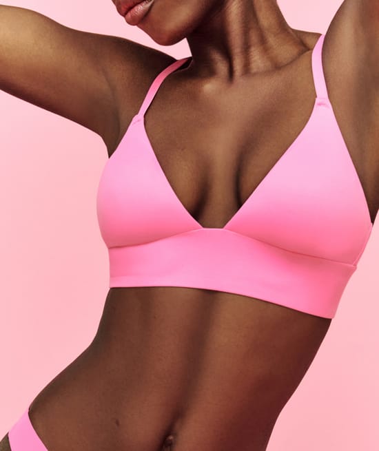 Soutien-gorge triangle en microfibre;