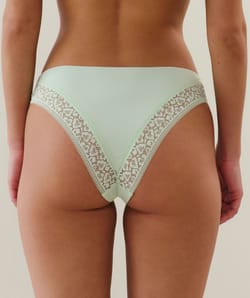 Microfibre and lace brief;