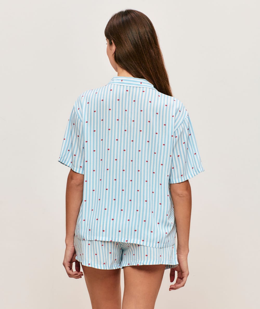 Heart print pyjama set;