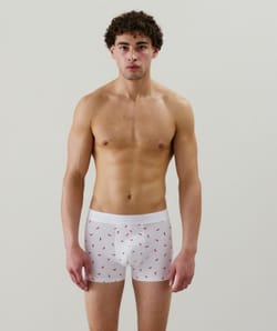 Boxer shorts with chili pepper print;