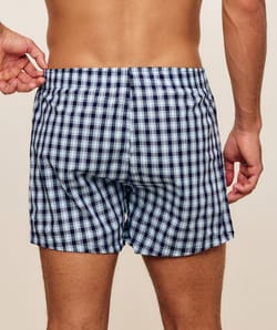 Checked cotton boxers;