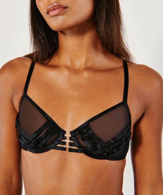 Tulle balconette bra;