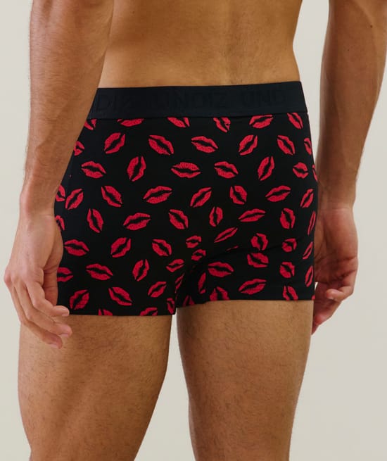 Cotton boxer shorts with pattern;