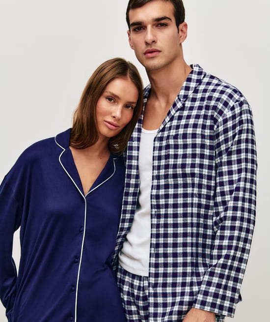 Checked flannel shirt;