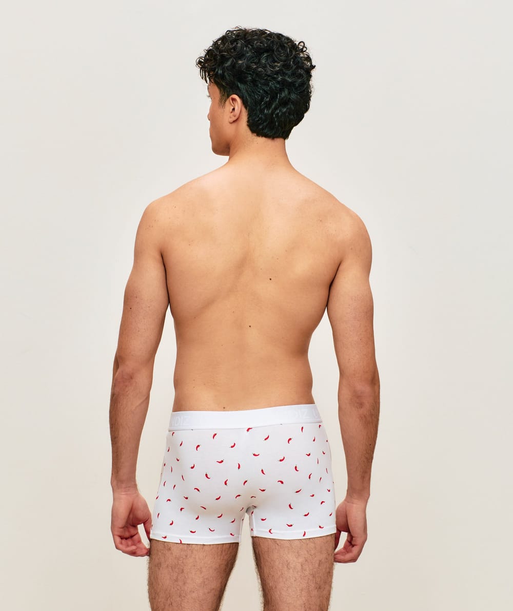 Boxer en coton &agrave; motifs;