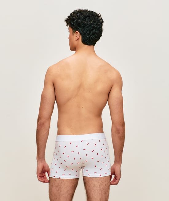 Cotton boxer shorts with pattern;