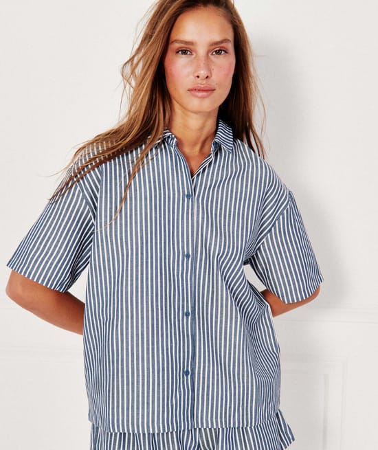 Chemise à rayures;