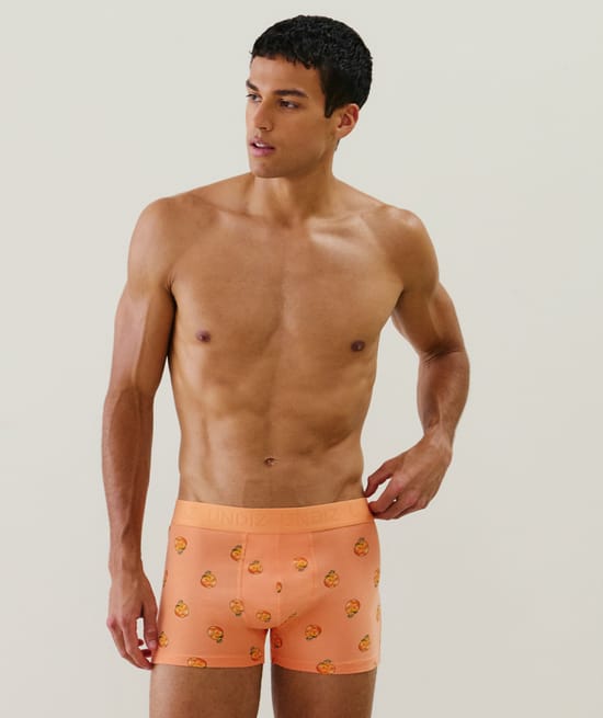 Cotton boxer shorts with patterns;