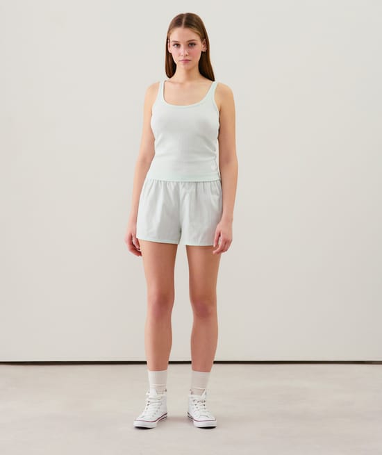 Débardeur en jersey côtelé;