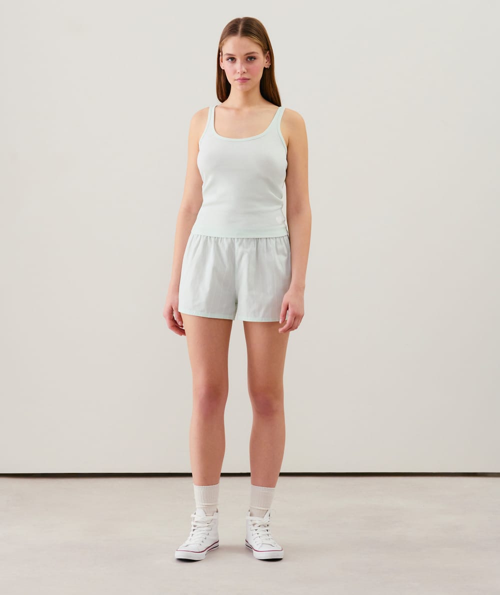 Débardeur en jersey côtelé;