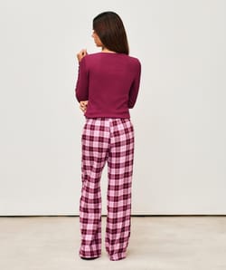 Flannel checkered pants;