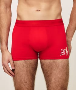 Cotton boxer shorts with teddy bear "My little bun" pattern;