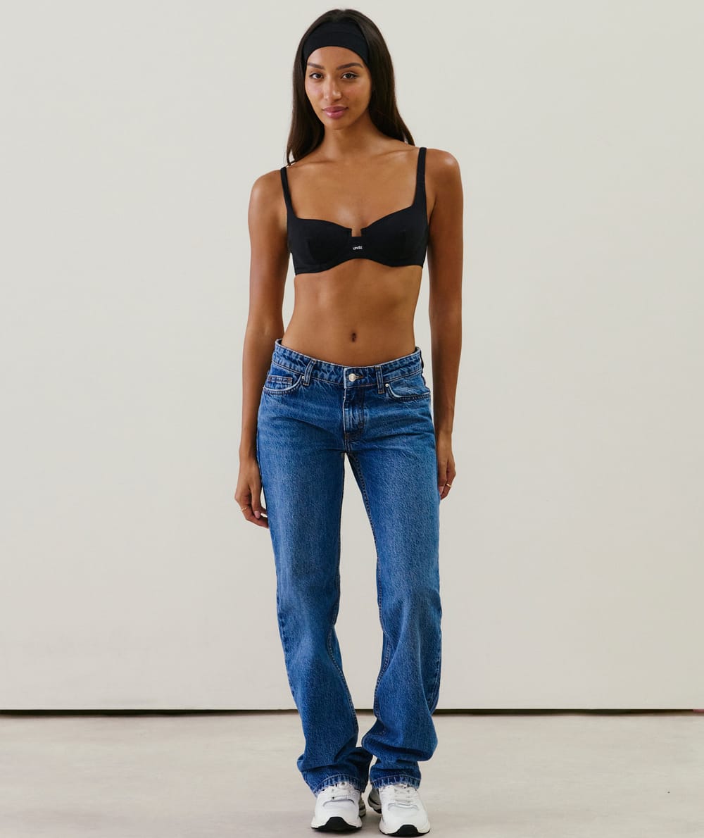 Organic cotton balconette bra;